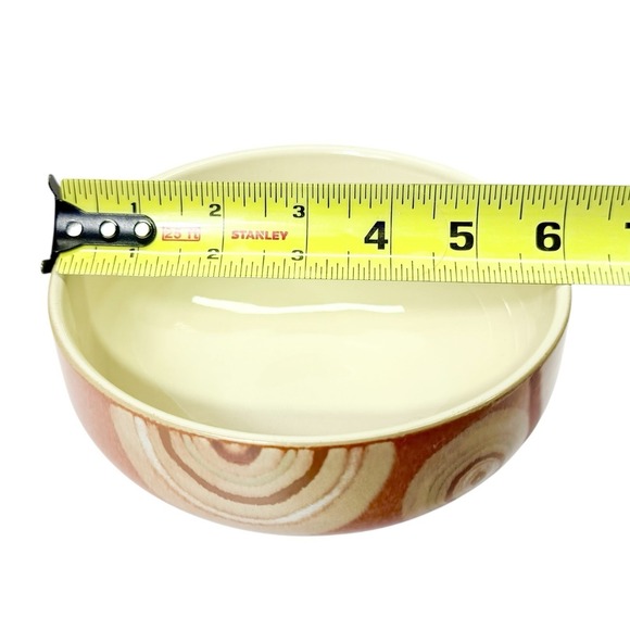 1 ct Fire Chili Swirl Soup Cereal Bowl 6" Swirl Demby England Stoneware - Picture 5 of 6